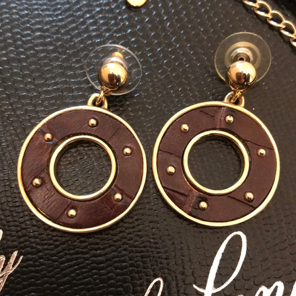 PARK LANE GENUINE LEATHER NECKLACE & EARRING SET - Picture 6 of 8